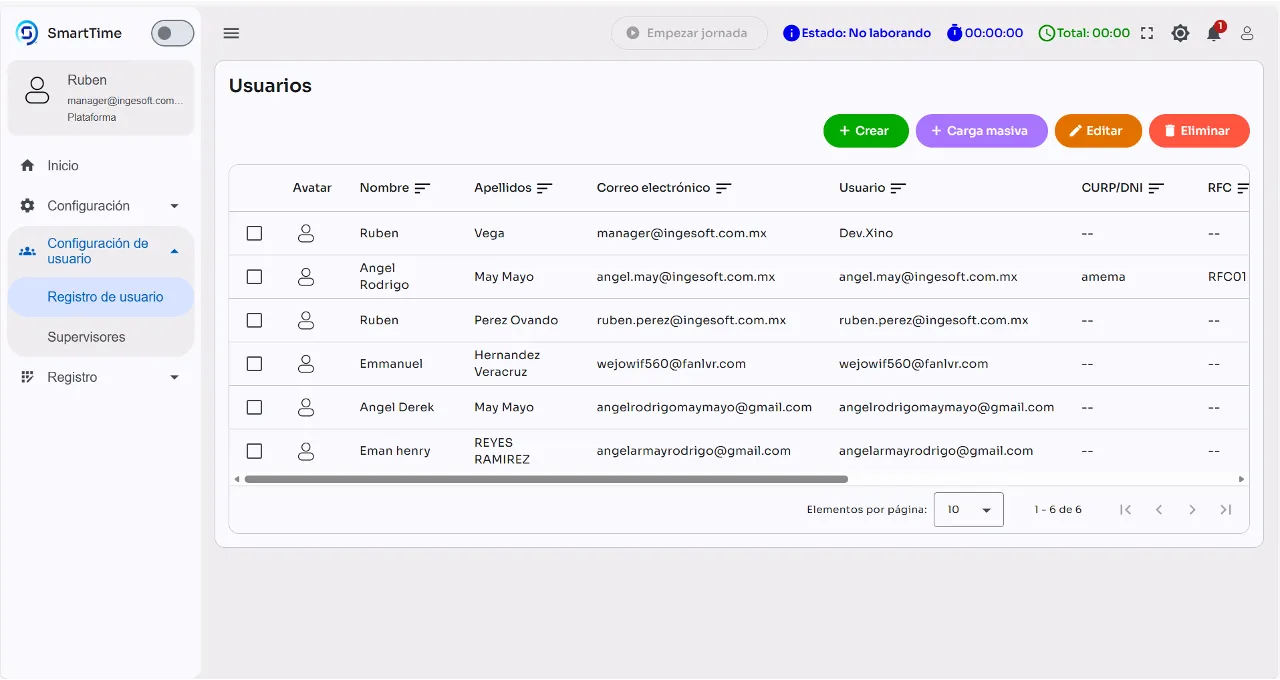 Sistema de control de asistencia captura 3