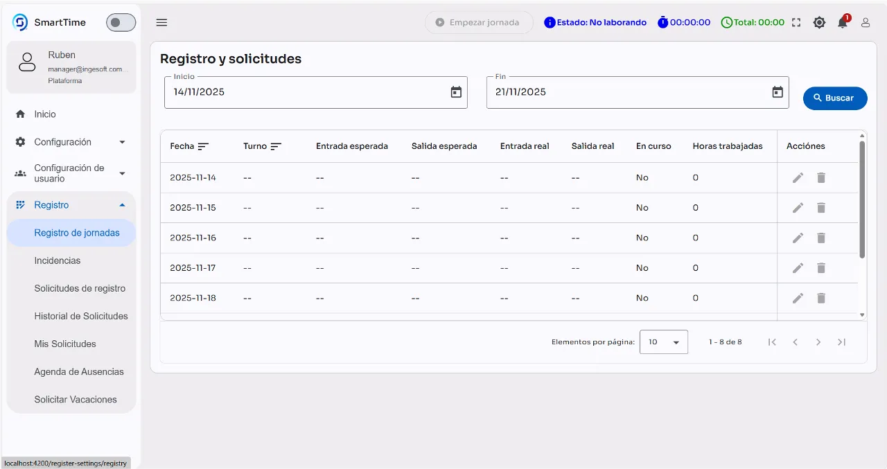 Sistema de control de asistencia captura 4